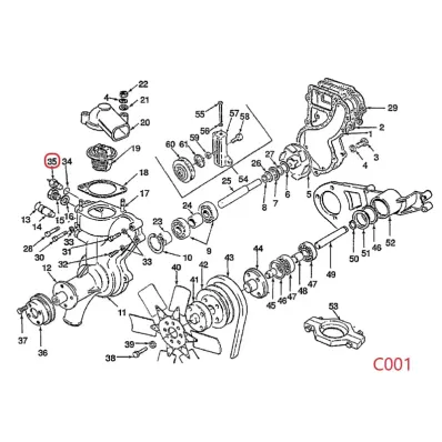 Czujnik temperatury silnika MAZDA VA