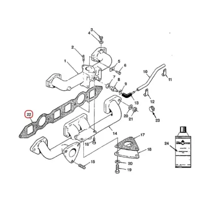 Uszczelka kolektora ssąco-wydechowego MAZDA VA