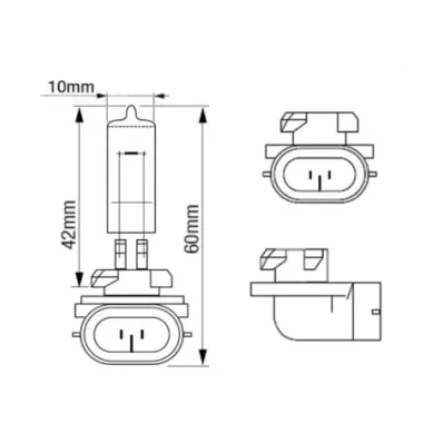 Żarówka US 894 (12.8V) 37.5W (PGJ13) - BIAŁA