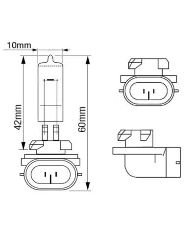 Żarówka US 894 (12.8V) 50W (PGJ13) - BIAŁA