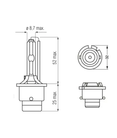 Żarówka (żarnik) DSS (85V) 35W (P32D-2) - 4300K