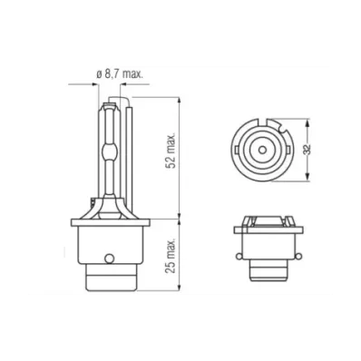 Żarówka (żarnik) DSS (85V) 35W (P32D-2) - 4300K