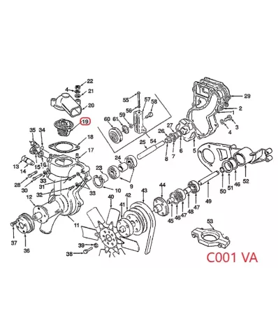 Termostat silnika MAZDA VA