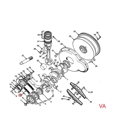 Łańcuch pompy hydraulicznej (hydrauliki) MAZDA VA