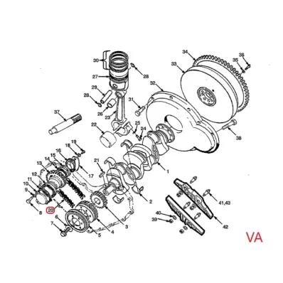 Łańcuch pompy hydraulicznej (hydrauliki) MAZDA VA