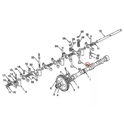 Zawór ssący głowicy silnika MAZDA VA do maszyn i wózków widłowych