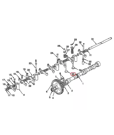 Zawór wydechowy głowicy MAZDA VA