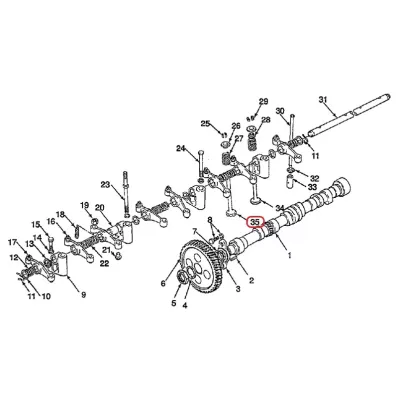Zawór wydechowy głowicy MAZDA VA