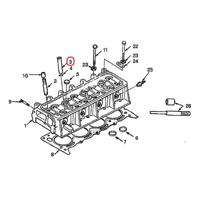 Prowadnica (laski) Laska popychacza zaworu MAZDA VA
