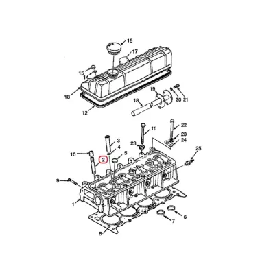 Prowadnica zaworu głowicy silnika MAZDA VA - ssąco-wydechowa