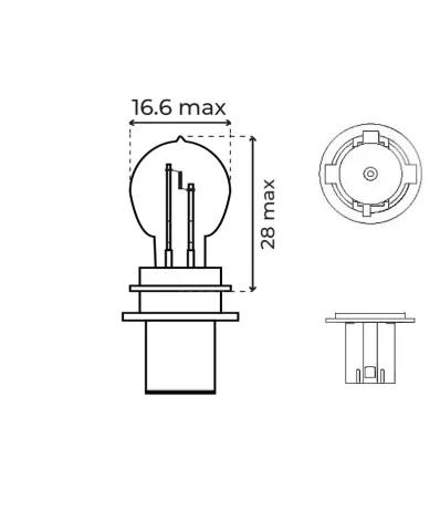 Żarówka PCY16W (12V) 16W (PU20D-2) - BIAŁA