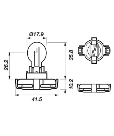 Żarówka PY24W (12V) 24W (PGU20-4) - BIAŁA
