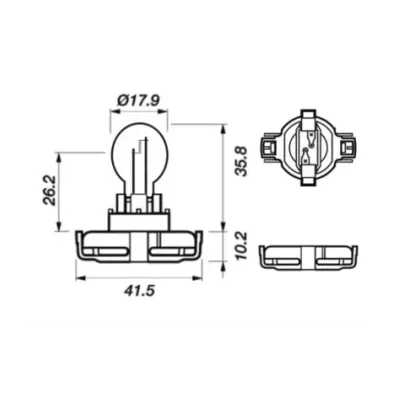 Żarówka PY24W (12V) 24W (PGU20-4) - BIAŁA