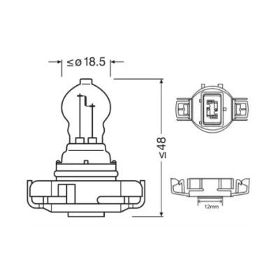 Żarówka PS24W (12V) 24W (PG20-7) - BIAŁA