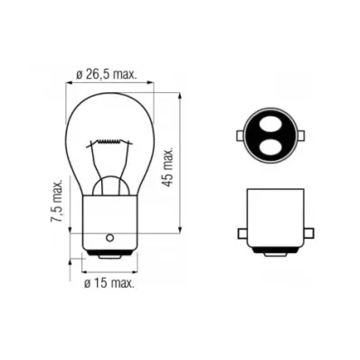 Żarówka P21W (24V) 21W (BA15D) - BIAŁA