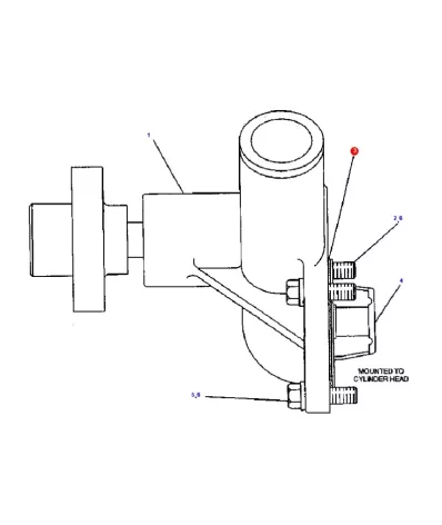 Uszczelka obudowy termostatu silnika HERCULES 2.7L - wózek widłowy