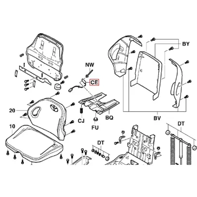 Czujnik fotela (obecności) operatora TOYOTA - wózek widłowy