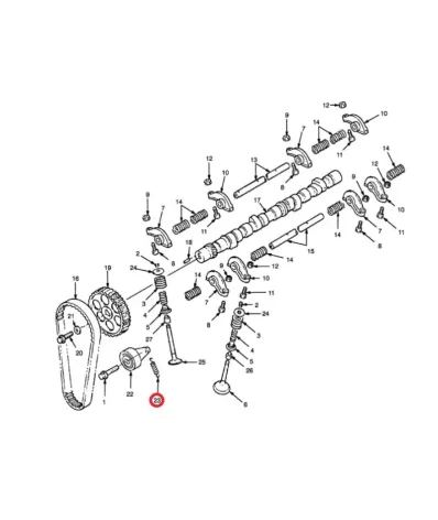 Sprężyna napinacza paska rozrządu MAZDA FE 8V - TYP B