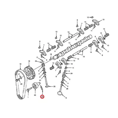 Sprężyna napinacza paska rozrządu MAZDA F2 8V - TYP B