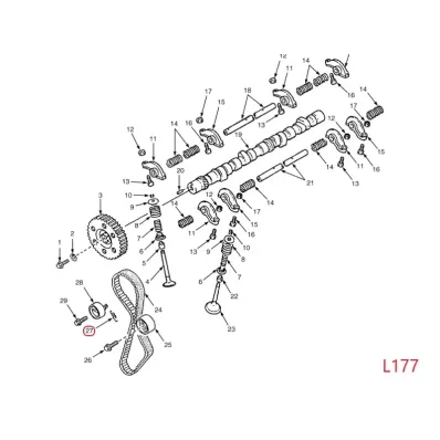 Sprężyna napinacza paska rozrządu MAZDA FE 8V - TYP A
