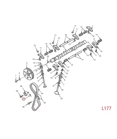 Sprężyna napinacza paska rozrządu MAZDA F2 8V - TYP A