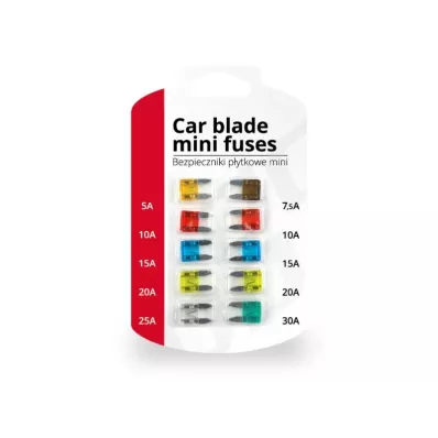 ZESTAW BEZPIECZNIKÓW - PŁASKICH (PŁYTKOWYCH) - MINI - 10SZT