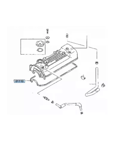 Uszczelka pokrywy zaworów MITSUBISHI 4G62 8V.