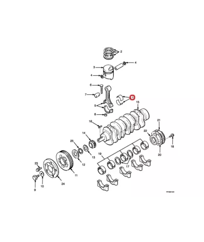 Panewki wału korbowodowe MAZDA XA - STD - wózek widłowy