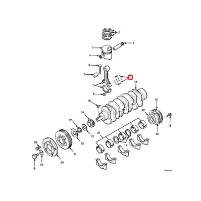 Panewki wału korbowodowe MAZDA XA - 0.50 - wózek widłowy