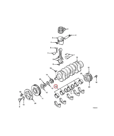 Panewki wału główne MAZDA XA - 0.25 - wózek widłowy