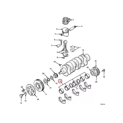 Panewki wału główne MAZDA XA - 0.25 - wózek widłowy