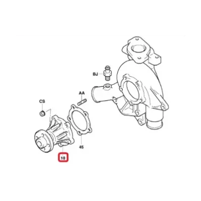 Pompa wody TOYOTA 5K - BEZ PODSTAWY - TYP B