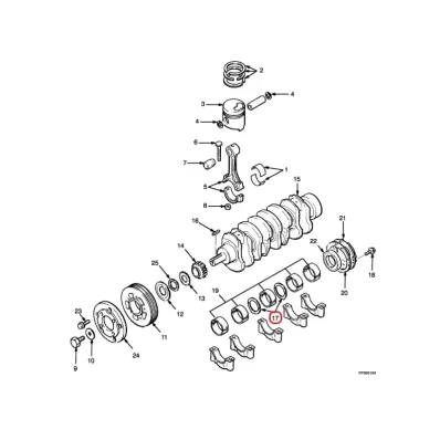 Pierścienie (panewki) oporowe wału MAZDA XA - STD - wózek widłowy