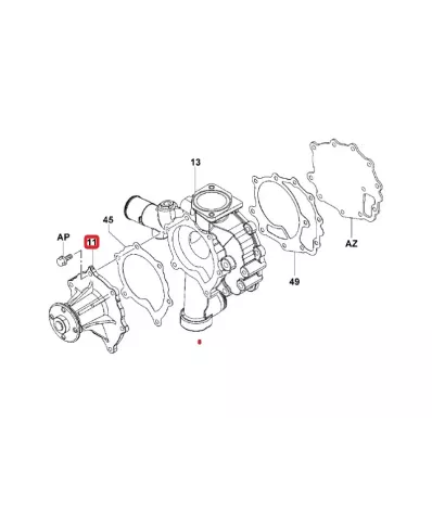 Pompa wody TOYOTA 2Z - BEZ PODSTAWY