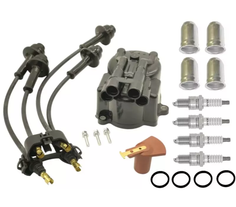 Komplet zapłonu TOYOTA 4Y - ALL (kopułka, palec, przewody, świece, szklanki, uszczelki)