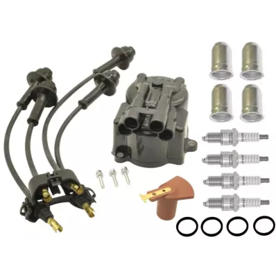 Komplet zapłonu TOYOTA 4Y - ALL (kopułka, palec, przewody, świece, szklanki, uszczelki)