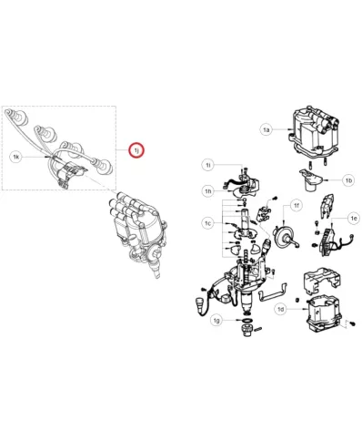Przewody zapłonowe TOYOTA 4Y - wózek widłowy