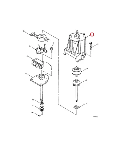 Kopułka aparatu zapłonowego GM 3.0L - wózek widłowy