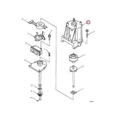 Kopułka aparatu zapłonowego GM 3.0L - wózek widłowy