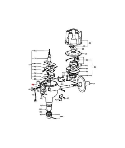 Kondensator aparatu zapłonowego TOYOTA 5R - wózek widłowy