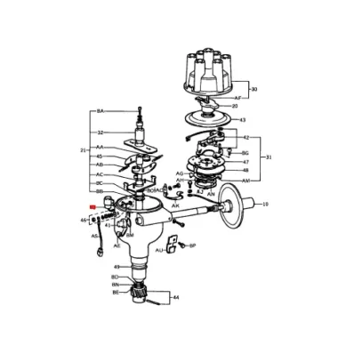 Kondensator aparatu zapłonowego TOYOTA 5R - wózek widłowy