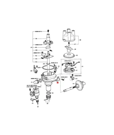 Kondensator aparatu zapłonowego TOYOTA 5P