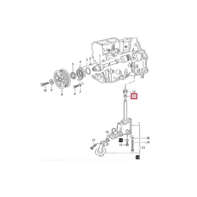 Tuleja pompy oleju VOLKSWAGEN (VW) ADG - DOLNA