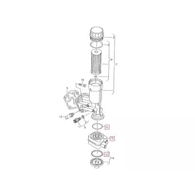 Chłodnica (chłodniczka) oleju silnika VOLKSWAGEN (VW) CBJB