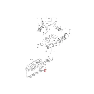 Uszczelka kolektora ssącego VOLKSWAGEN (VW) CPY