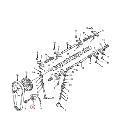 Napinacz paska rozrządu MAZDA, silnik: FE 8V - TYP A