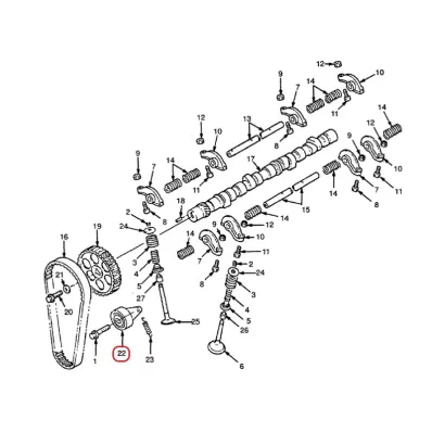 Napinacz paska rozrządu MAZDA, silnik: FE 8V - TYP A