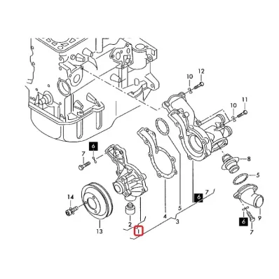 Pompa wody VOLKSWAGEN (VW) ADF - wózek widłowy