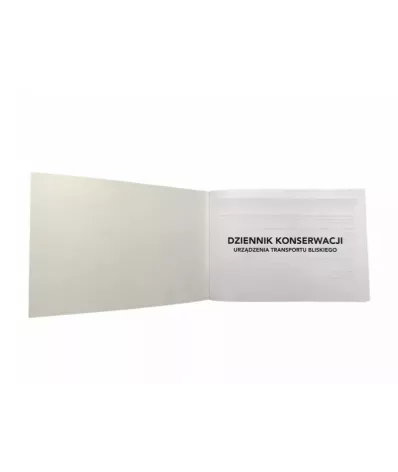 Dziennik konserwacji urządzenia transportu bliskiego, wózka widłowego, maszyny