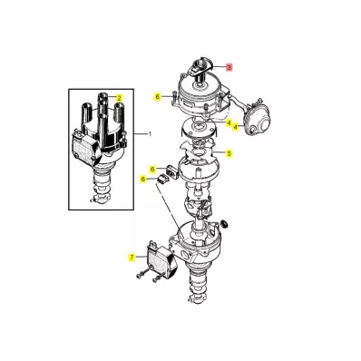 Palec aparatu zapłonowego PERKINS G4.236 (G4236) - śrubki